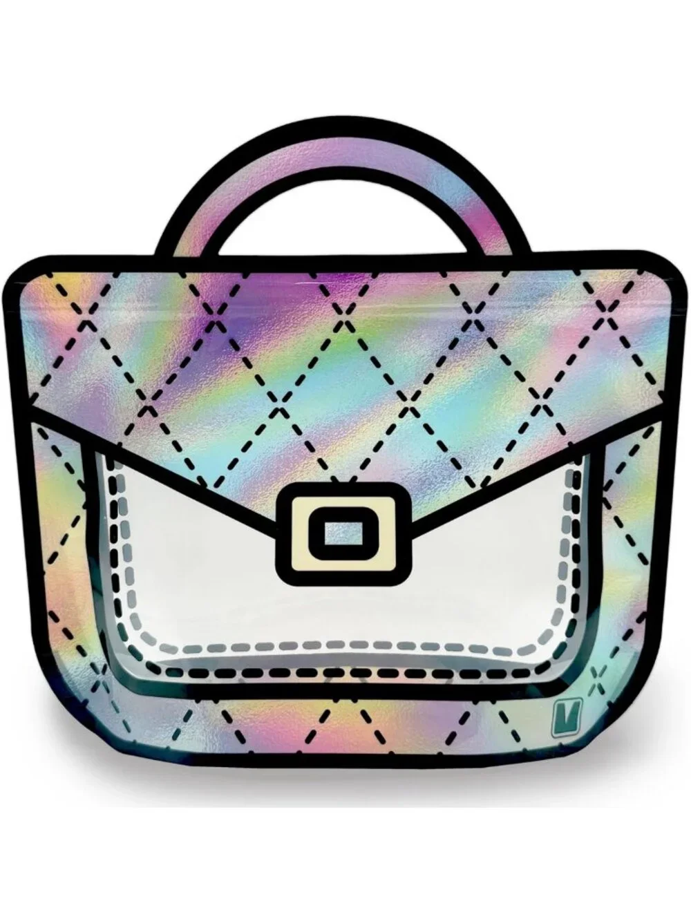 20 Pack Holographic Gift Bags for Kids Birthday Party - Resealable Goodie Bags